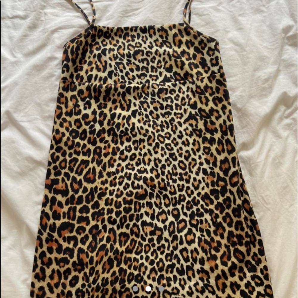 Leopard print mini dress
